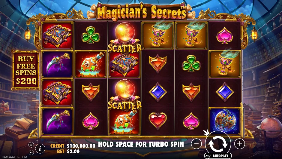 Pantalla de Magician’s Secrets con un espectáculo de ilusionismo con cartas y trucos