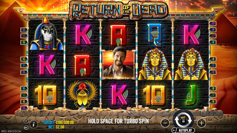 Pantalla de Return of the Dead con faraones que regresan desde una cámara egipcia