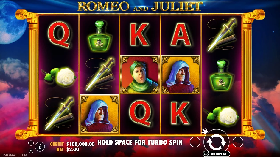 Pantalla de Romeo and Juliet con la historia romántica de Verona