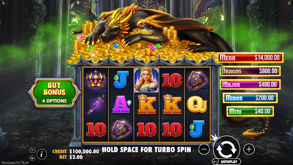 Pantalla de Sleeping Dragon Ultra Dark con un dragón dormido en una cueva sombría